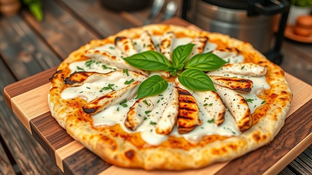 Grill Out Tonight: Easy 30-Minute Chicken Alfredo Pizza Recipe